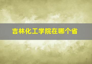 吉林化工学院在哪个省