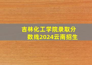 吉林化工学院录取分数线2024云南招生