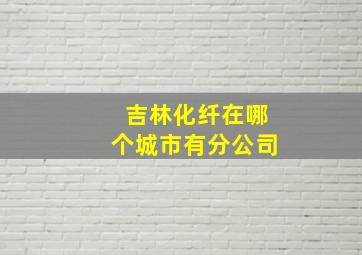 吉林化纤在哪个城市有分公司