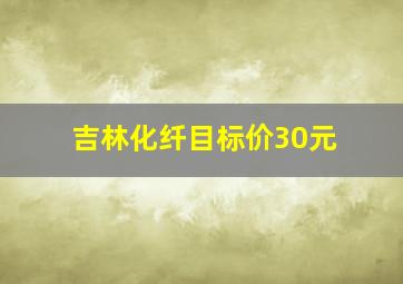 吉林化纤目标价30元