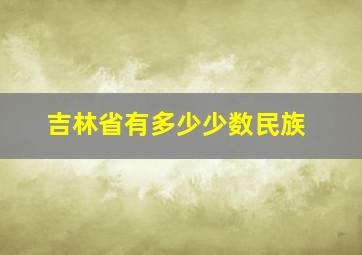 吉林省有多少少数民族