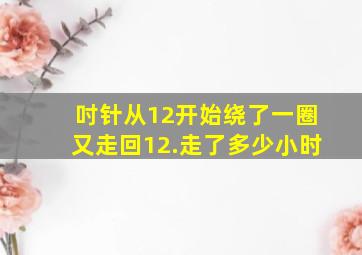 吋针从12开始绕了一圈又走回12.走了多少小时