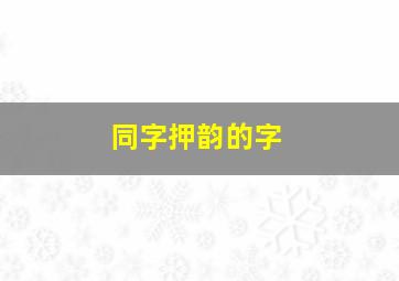 同字押韵的字