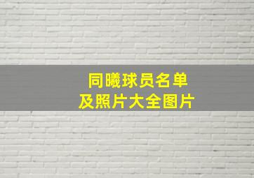 同曦球员名单及照片大全图片