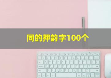 同的押韵字100个