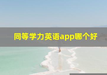 同等学力英语app哪个好