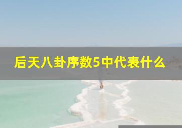 后天八卦序数5中代表什么