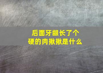 后面牙龈长了个硬的肉揪揪是什么