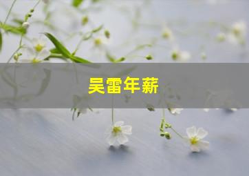 吴雷年薪