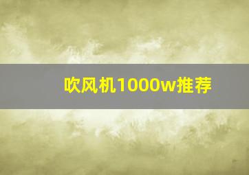 吹风机1000w推荐