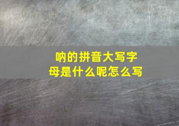 呐的拼音大写字母是什么呢怎么写