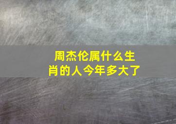 周杰伦属什么生肖的人今年多大了