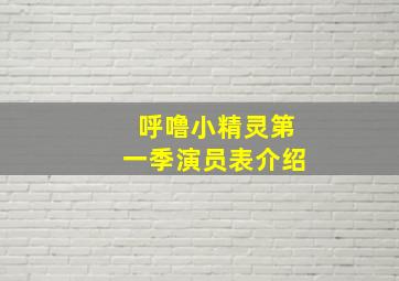 呼噜小精灵第一季演员表介绍