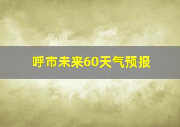 呼市未来60天气预报