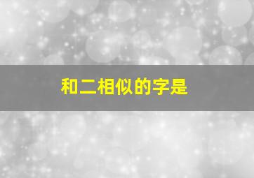 和二相似的字是