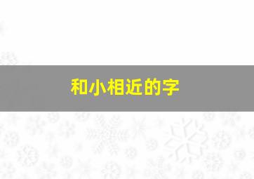 和小相近的字