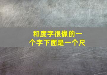 和度字很像的一个字下面是一个尺