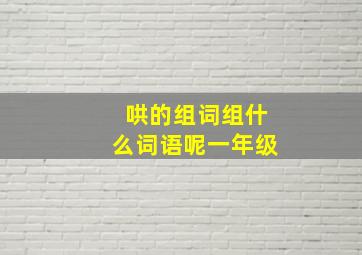 哄的组词组什么词语呢一年级