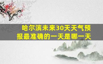 哈尔滨未来30天天气预报最准确的一天是哪一天