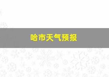 哈市天气预报