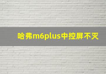 哈弗m6plus中控屏不灭