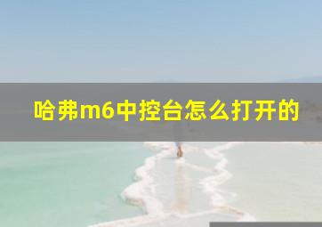 哈弗m6中控台怎么打开的