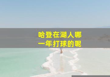 哈登在湖人哪一年打球的呢