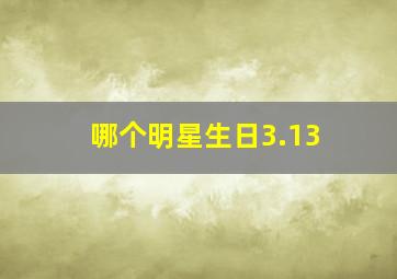 哪个明星生日3.13