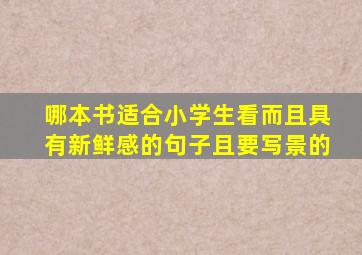 哪本书适合小学生看而且具有新鲜感的句子且要写景的