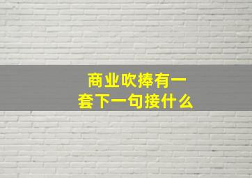 商业吹捧有一套下一句接什么