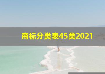 商标分类表45类2021