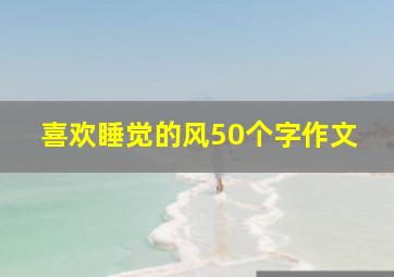 喜欢睡觉的风50个字作文