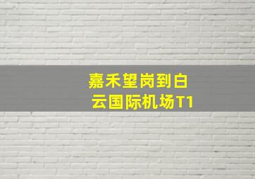 嘉禾望岗到白云国际机场T1