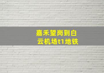 嘉禾望岗到白云机场t1地铁