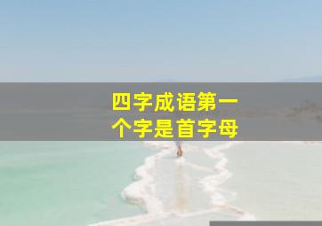 四字成语第一个字是首字母