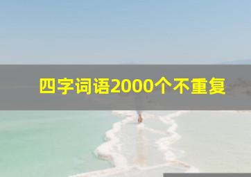 四字词语2000个不重复