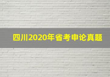 四川2020年省考申论真题