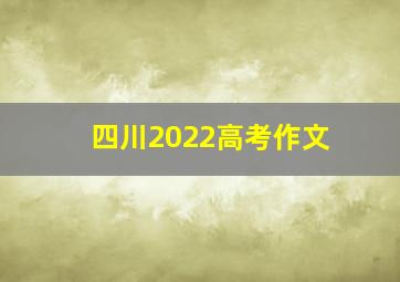 四川2022高考作文