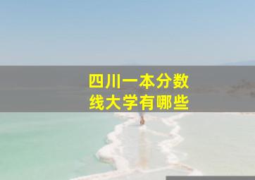 四川一本分数线大学有哪些