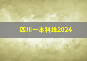 四川一本科线2024