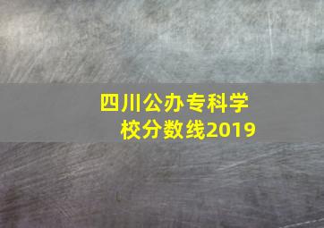 四川公办专科学校分数线2019