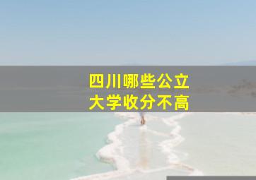 四川哪些公立大学收分不高