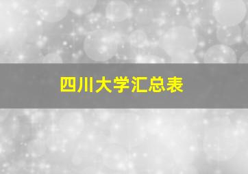 四川大学汇总表