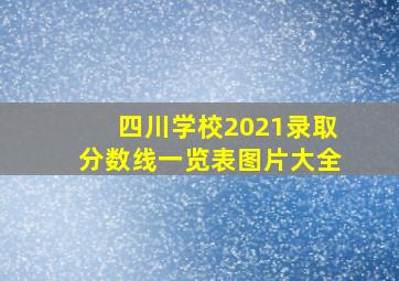 四川学校2021录取分数线一览表图片大全