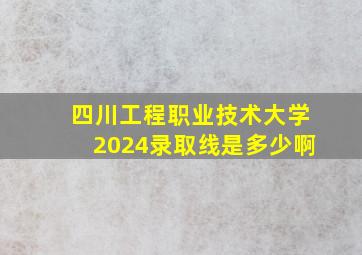 四川工程职业技术大学2024录取线是多少啊