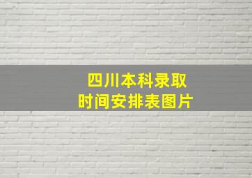 四川本科录取时间安排表图片