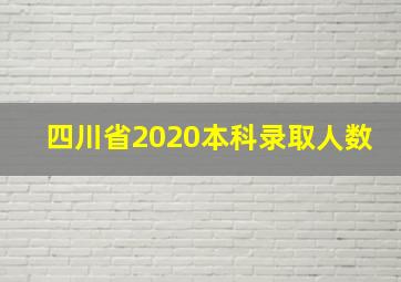 四川省2020本科录取人数