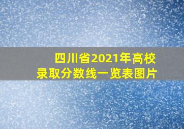 四川省2021年高校录取分数线一览表图片