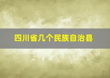 四川省几个民族自治县