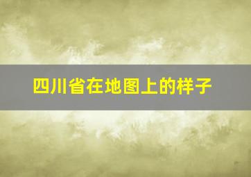 四川省在地图上的样子